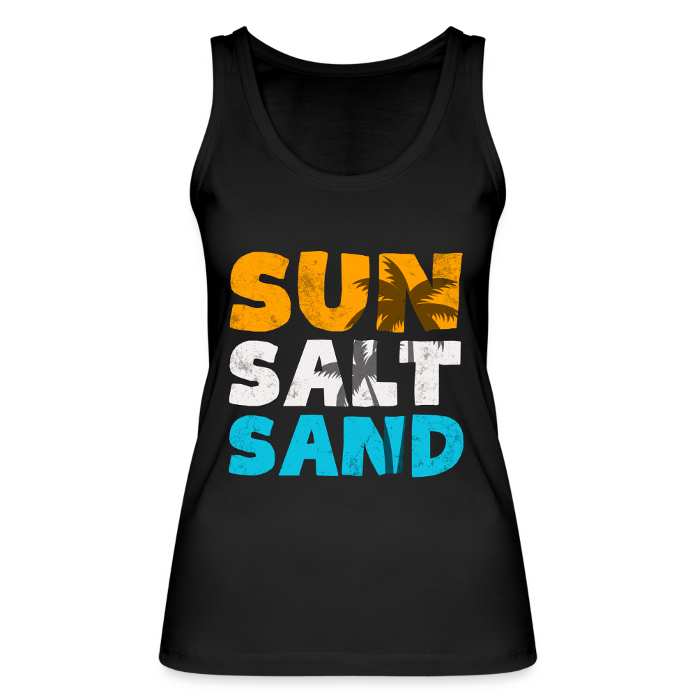 Frauen Bio Tank Top -sun salt sand- - Schwarz