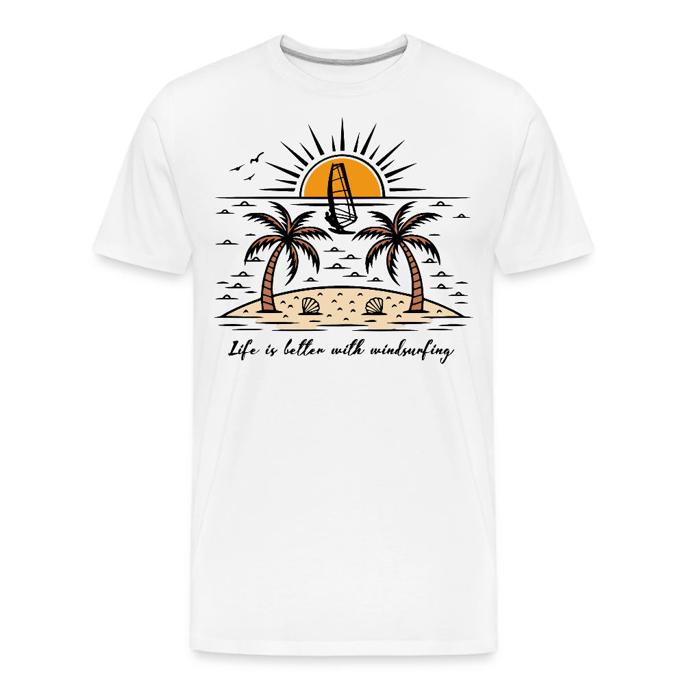 Männer Premium Bio T-Shirt -better life- - Weiß