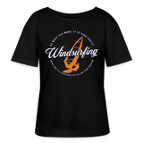 Relaxed Rundhals Frauen Bio-T-Shirt -do what you want- - Schwarz