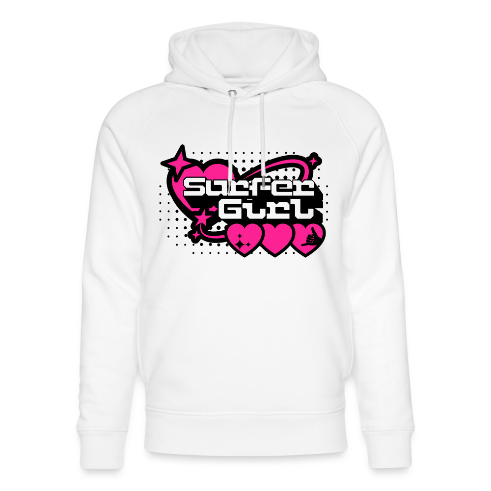 Unisex Bio-Hoodie -surfer girl- - Weiß