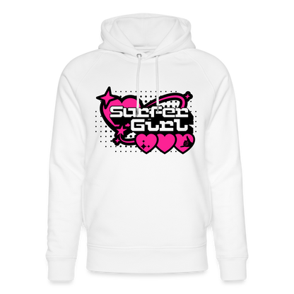 Unisex Bio-Hoodie -surfer girl- - Weiß