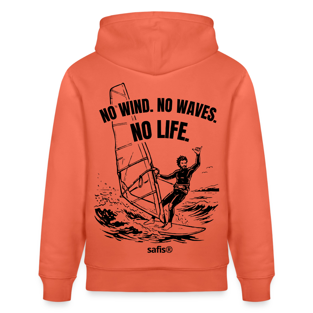 safis® Windsurf Bio-Hoodie -no life- Unisex - Hellrot