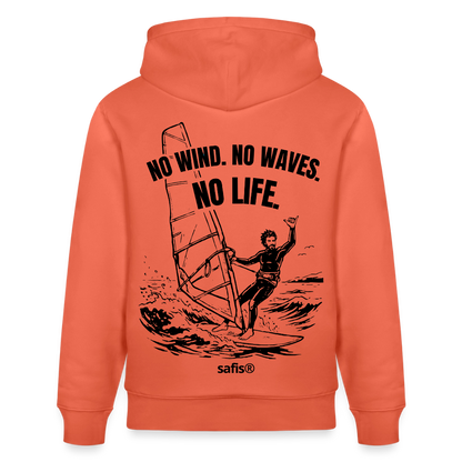 safis® Windsurf Bio-Hoodie -no life- Unisex - Hellrot