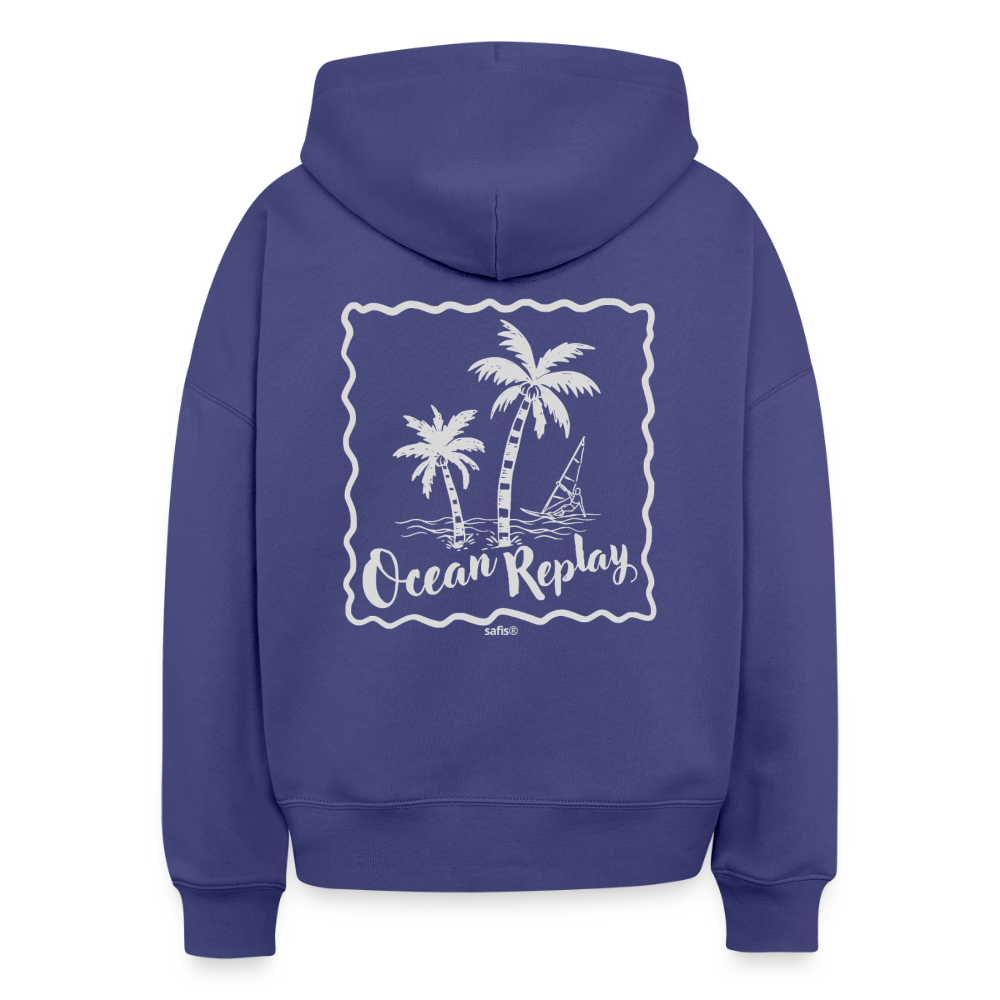 safis® Windsurfer Frauen Bio Hoodie Nora -ocean replay- - Dämmerung