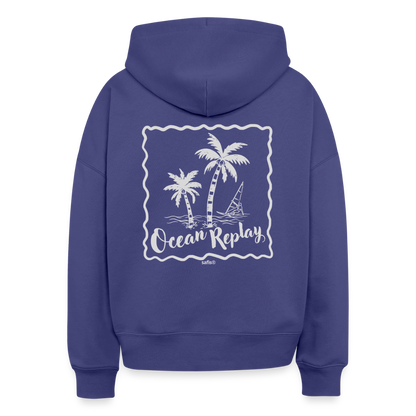 safis® Windsurfer Frauen Bio Hoodie Nora -ocean replay- - Dämmerung