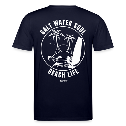 safis® Windsurf Unisex Bio-T-Shirt CREATOR -salt water soul- - Navy
