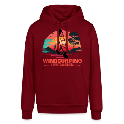 Unisex Bio-Hoodie -good idea- - Burgunderrot
