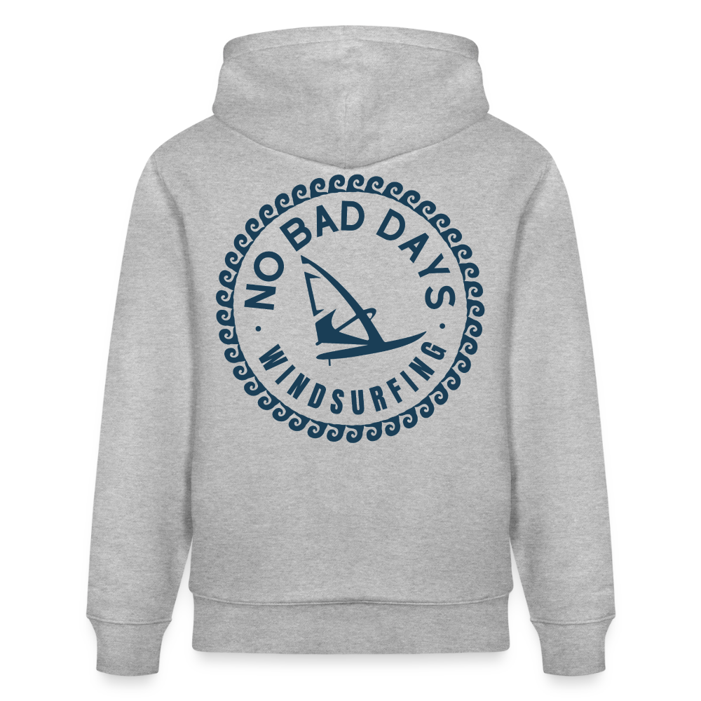 safis Windsurf Shirt | Unisex Bio-Hoodie CRUISER -no bad days- - Grau meliert