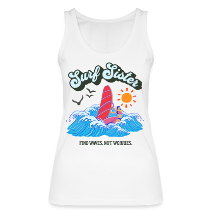 Frauen Bio Tank Top -surf sister- - Weiß