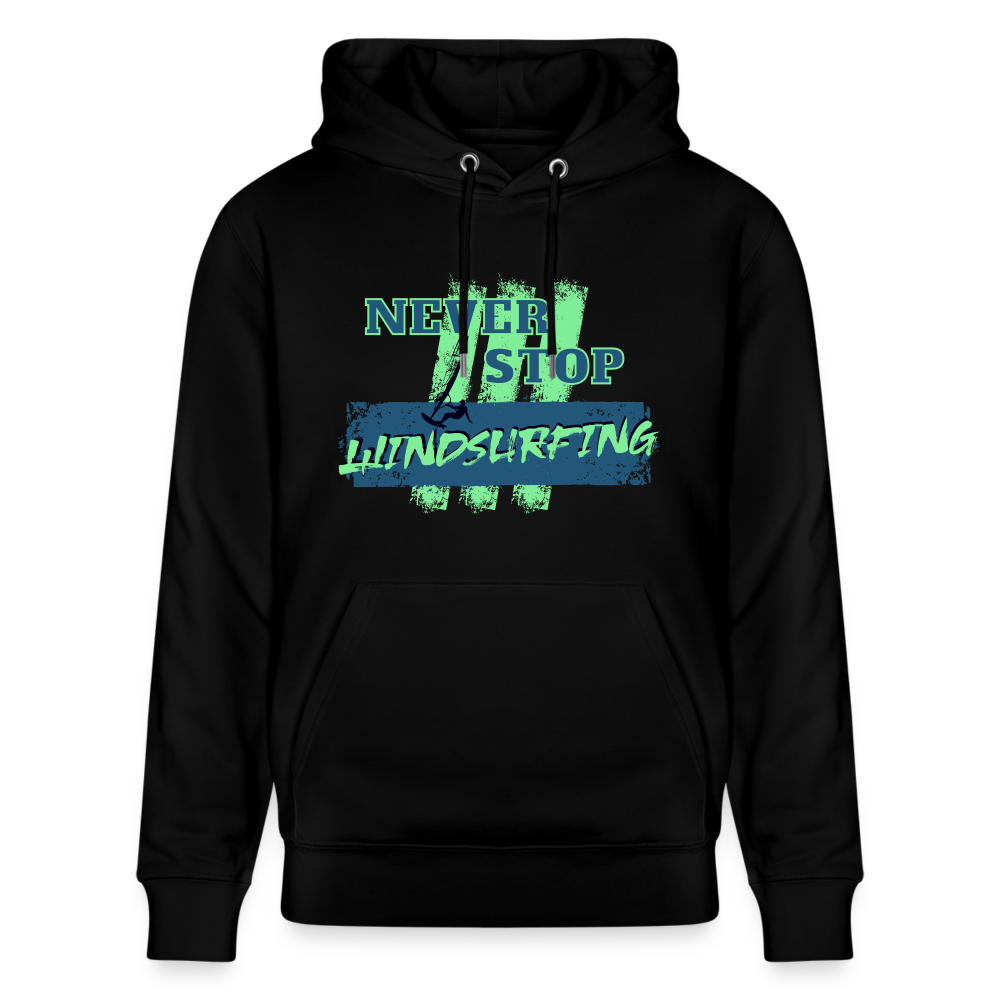 Unisex Bio-Hoodie CRUISER -never stop windsurfing- - Schwarz