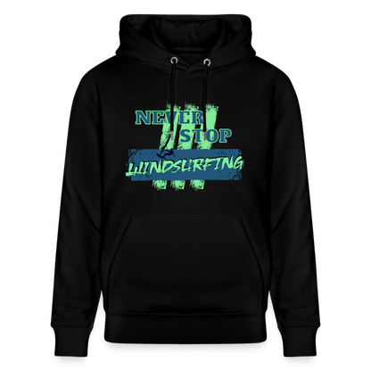 Unisex Bio-Hoodie CRUISER -never stop windsurfing- - Schwarz