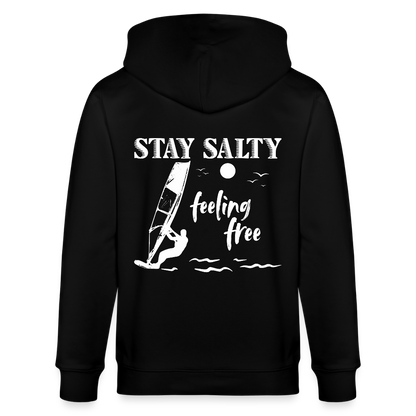 Unisex Bio-Kapuzenjacke CULTIVATOR -stay salty- - Schwarz