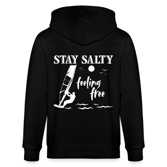 Unisex Bio-Kapuzenjacke CULTIVATOR -stay salty- - Schwarz