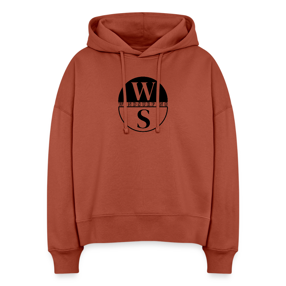 Boxy Frauen Bio Hoodie -ws- - Terrakotta