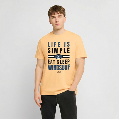 -eat sleep windsurf- Relaxed Fit Unisex Bio-T-Shirt - Hellgelb