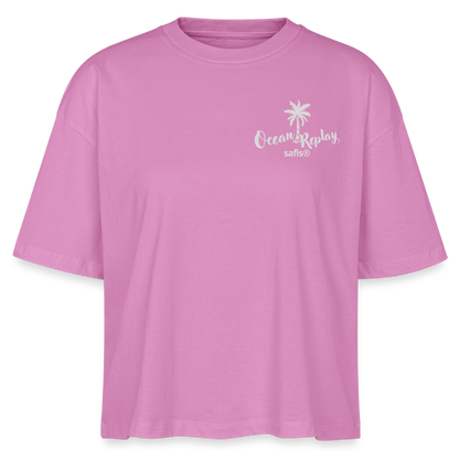 safis® Windsurfer Frauen Boxy Bio-T-Shirt Nova -Ocean replay- - Pink