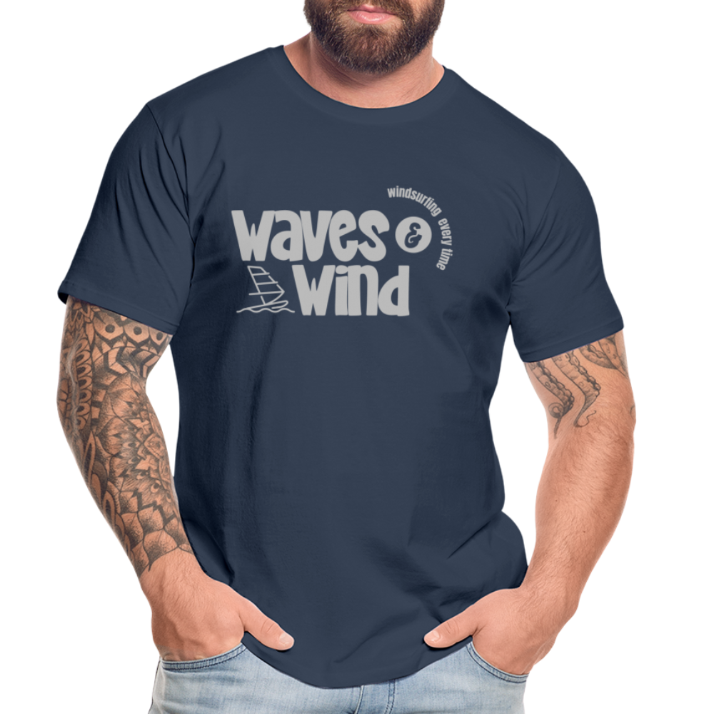 Männer Premium Bio T-Shirt -waves & wind- - Navy