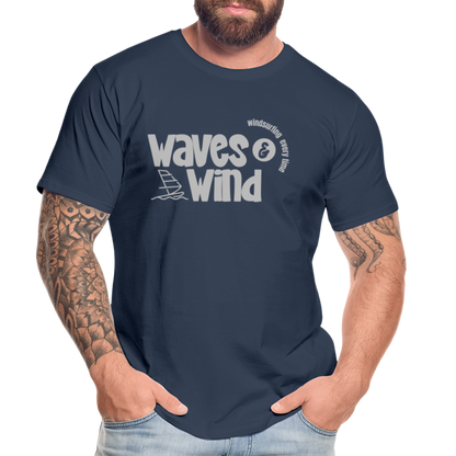 Männer Premium Bio T-Shirt -waves & wind- - Navy