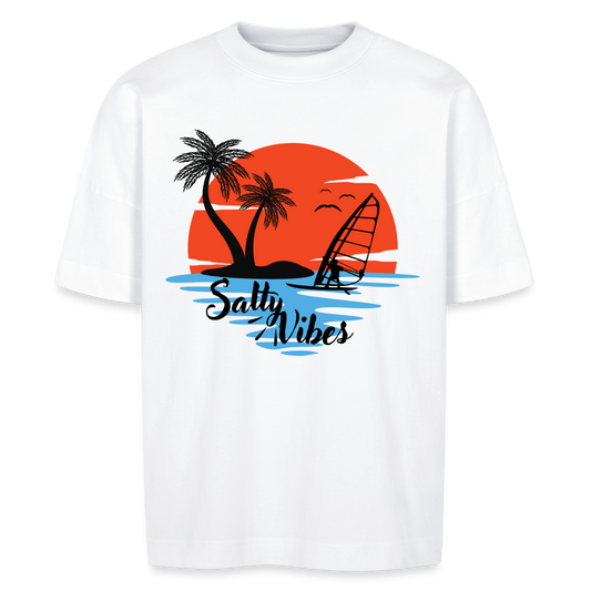 Unisex Oversize Bio-T-Shirt -salty vibes- - Weiß