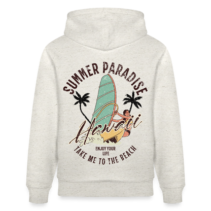 Unisex Bio-Hoodie CRUISER -enjoy life- - Beige meliert