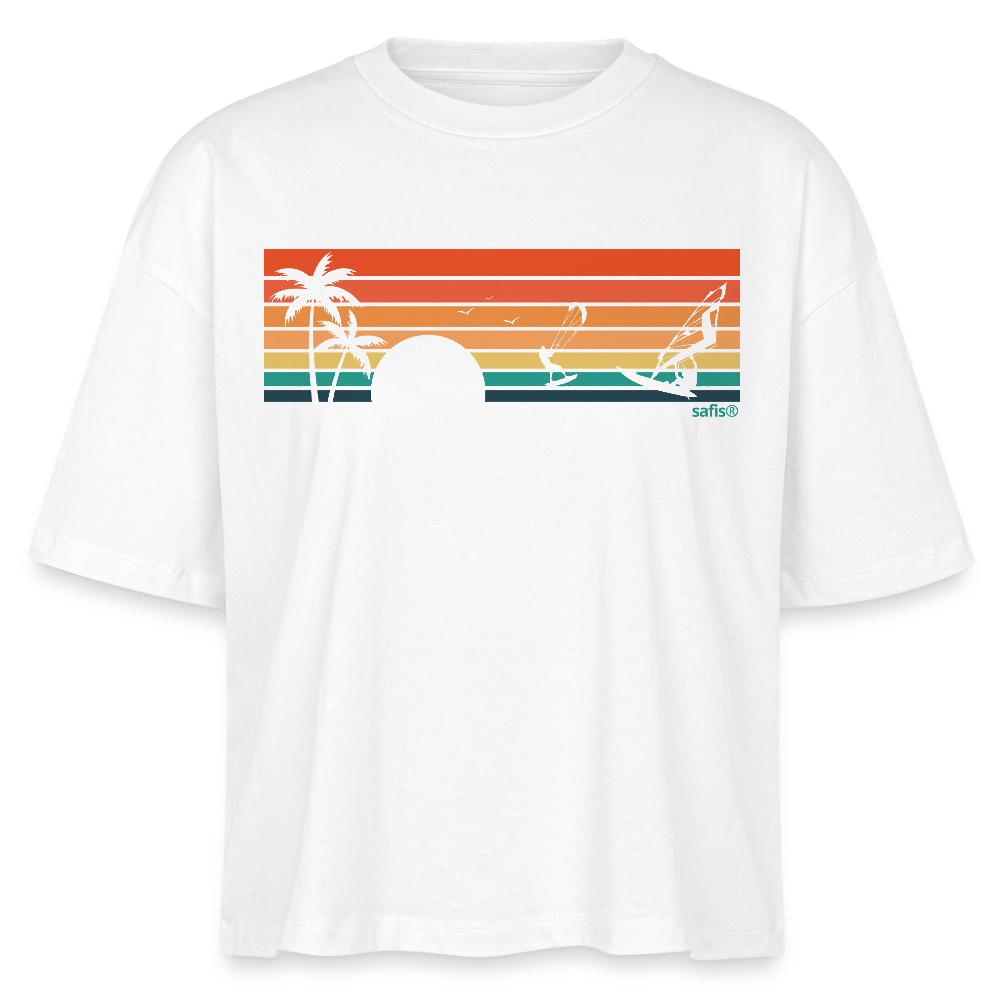 -sunset- Stanley/Stella Frauen Boxy Bio-T-Shirt Nova - Weiß