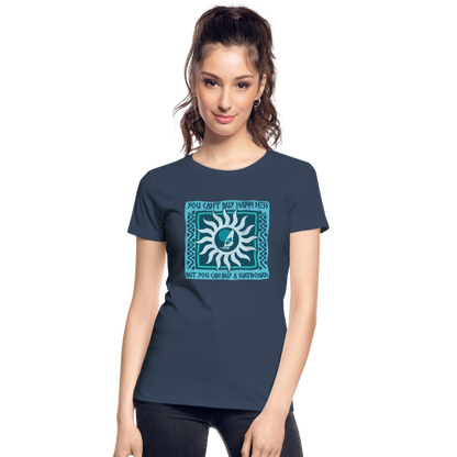 Frauen Premium Bio T-Shirt -buy happiness- - Navy