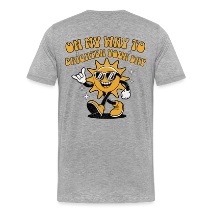 Männer Premium Bio T-Shirt -on my way- Geschenke Für Windsurfer - Grau meliert