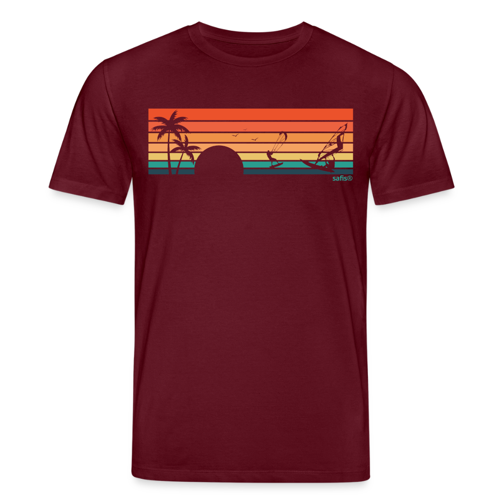 safis® | Nachhaltige Windsurf-Kleidung -sunset- Unisex Bio-T-Shirt CREATOR - Burgunderrot