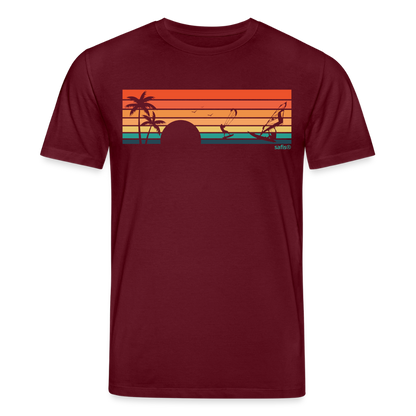 safis® | Nachhaltige Windsurf-Kleidung -sunset- Unisex Bio-T-Shirt CREATOR - Burgunderrot
