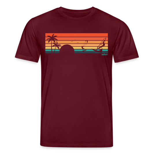 safis® | Nachhaltige Windsurf-Kleidung -sunset- Unisex Bio-T-Shirt CREATOR - Burgunderrot