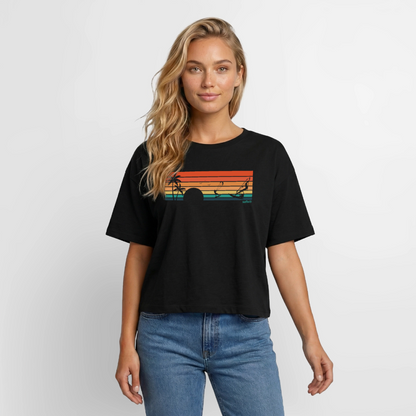 -sunset- Relaxed Fit Frauen Modal Cotton T-Shirt von Stanley/Stella - Schwarz