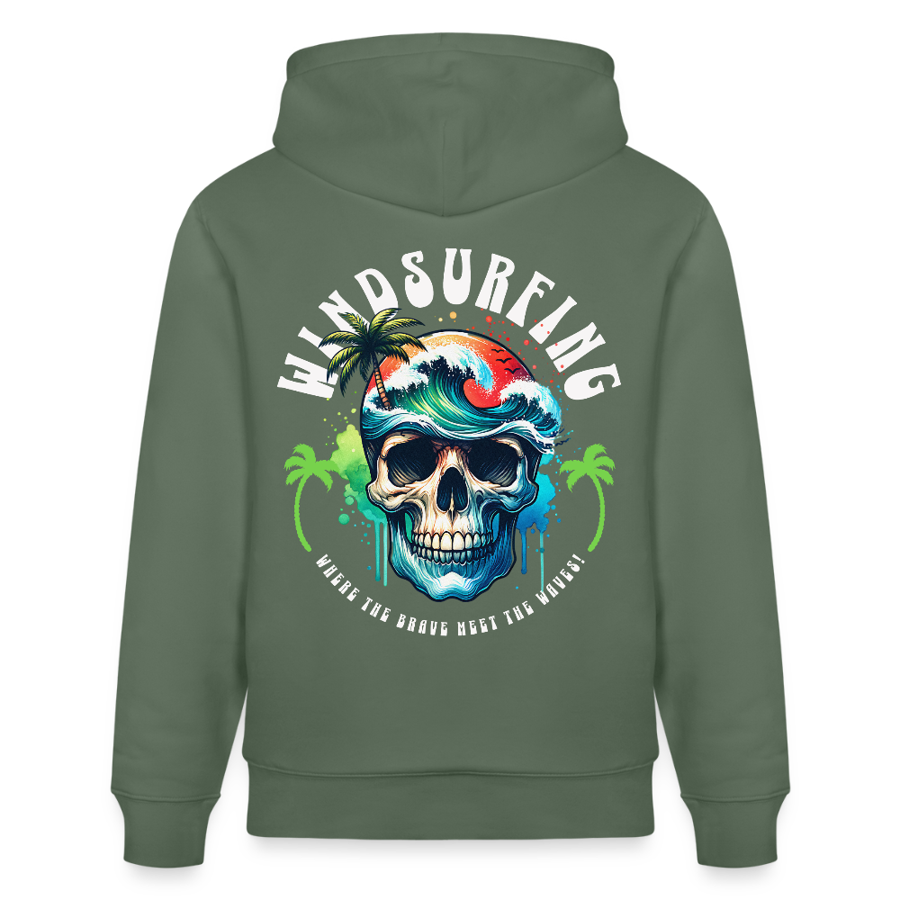 Unisex Bio-Hoodie CRUISER -be brave- - Tanngrün