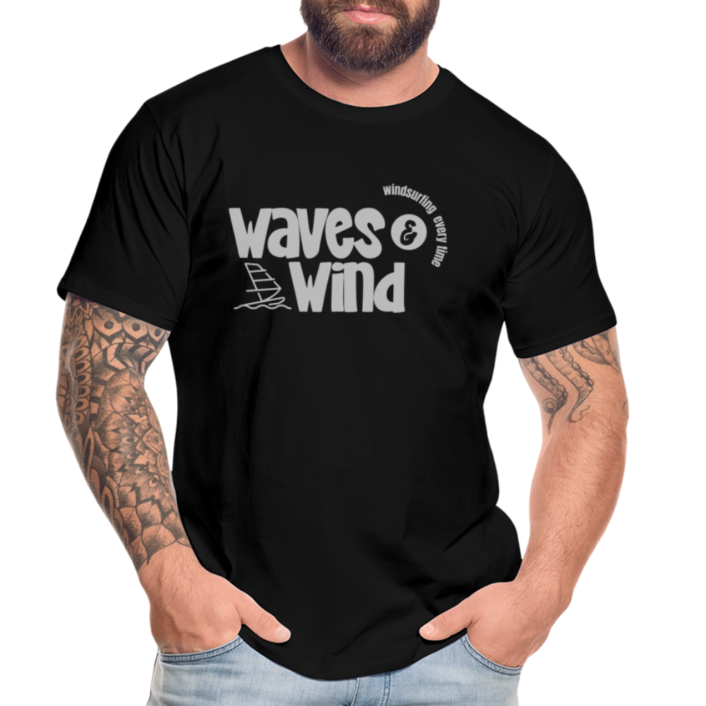 Männer Premium Bio T-Shirt -waves & wind- - Schwarz