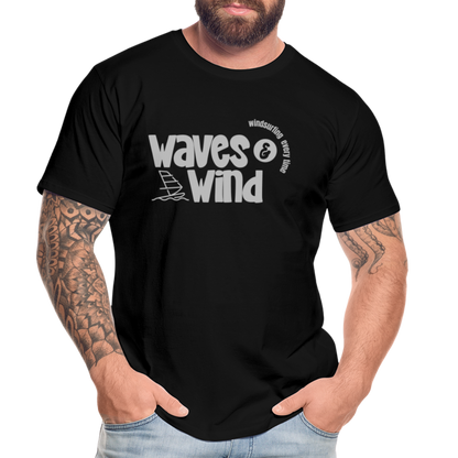 Männer Premium Bio T-Shirt -waves & wind- - Schwarz