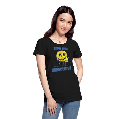 Frauen Premium Bio T-Shirt -smiley- - Schwarz