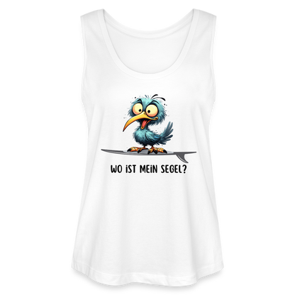 Frauen Bio Tank Top MINTER -Wo ist mein Segel?- - Weiß