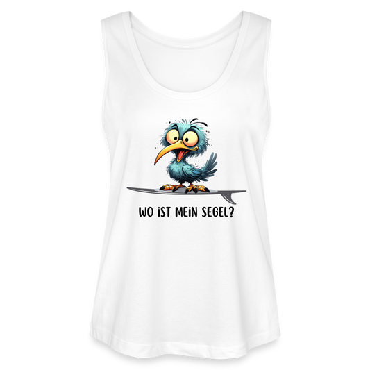 Frauen Bio Tank Top MINTER -Wo ist mein Segel?- - Weiß