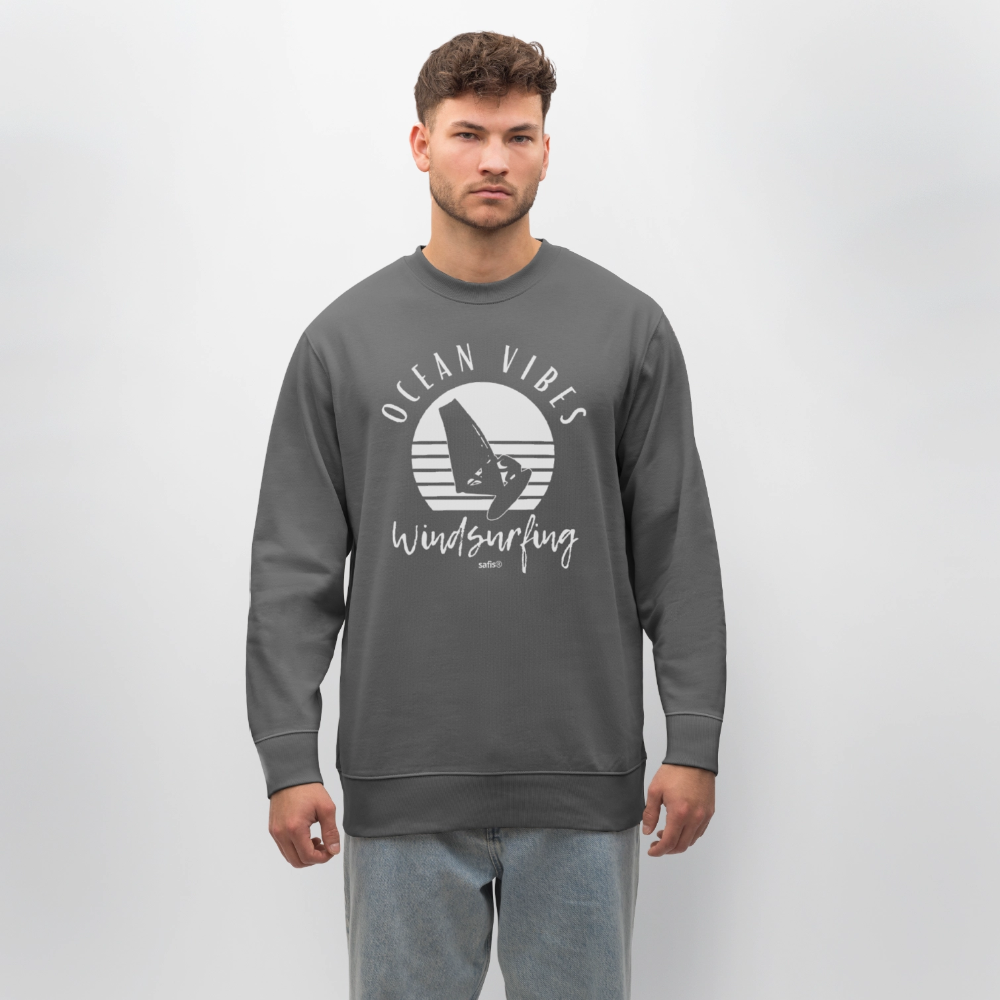 Unisex Bio-Sweatshirt CHANGER -ocean vibes sunset- - Anthrazit