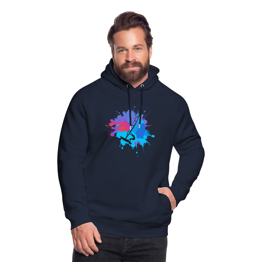 Unisex Bio-Hoodie -Farbklecks- - Navy