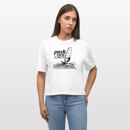 Boxy Bio-T-Shirt push für Windsurferinnen - Weiß