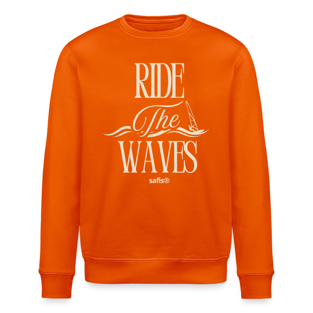Unisex Bio-Sweatshirt ROLLER -ride the waves- - Tieforange