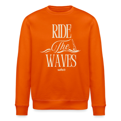 Unisex Bio-Sweatshirt ROLLER -ride the waves- - Tieforange