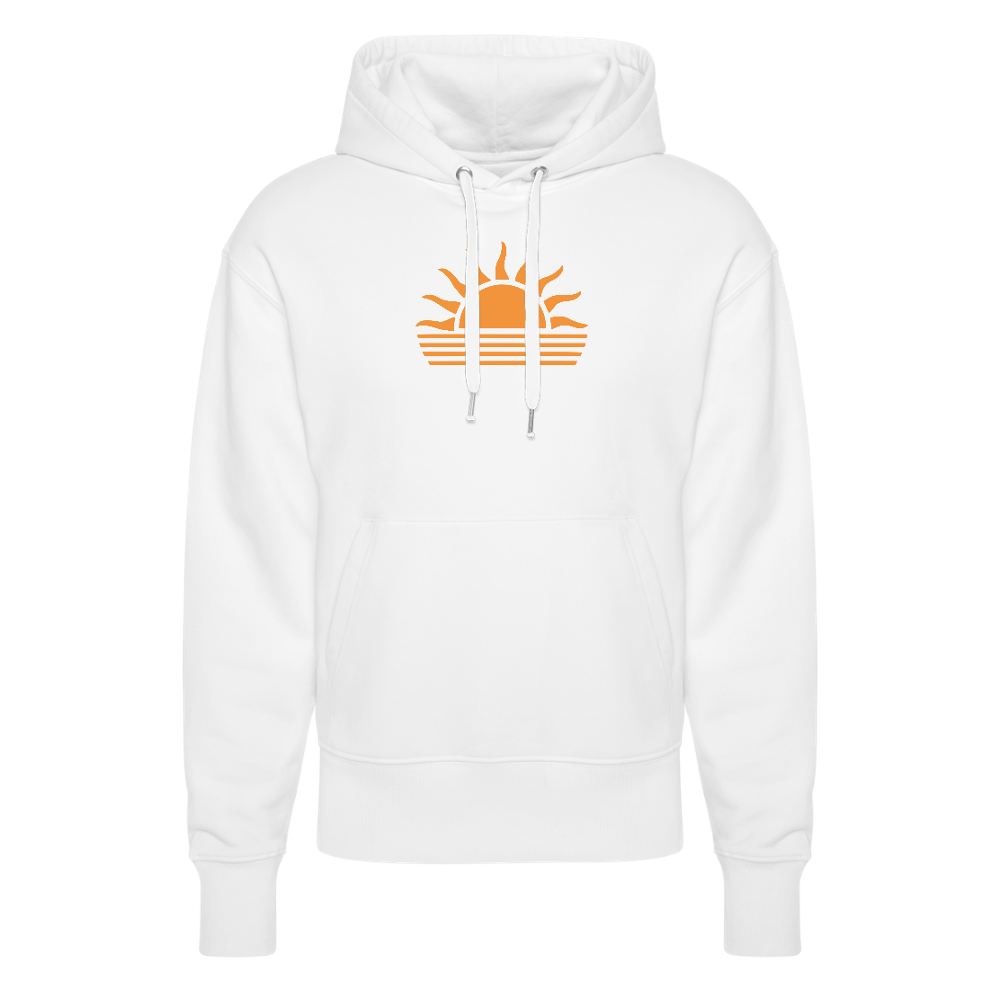 Unisex Relaxed Fit Bio-Hoodie -sunset- - Weiß