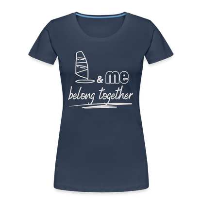 Frauen Premium Bio T-Shirt -belong together- - Navy