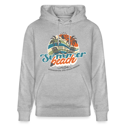 Unisex Bio-Hoodie CRUISER -summer beach- - Grau meliert