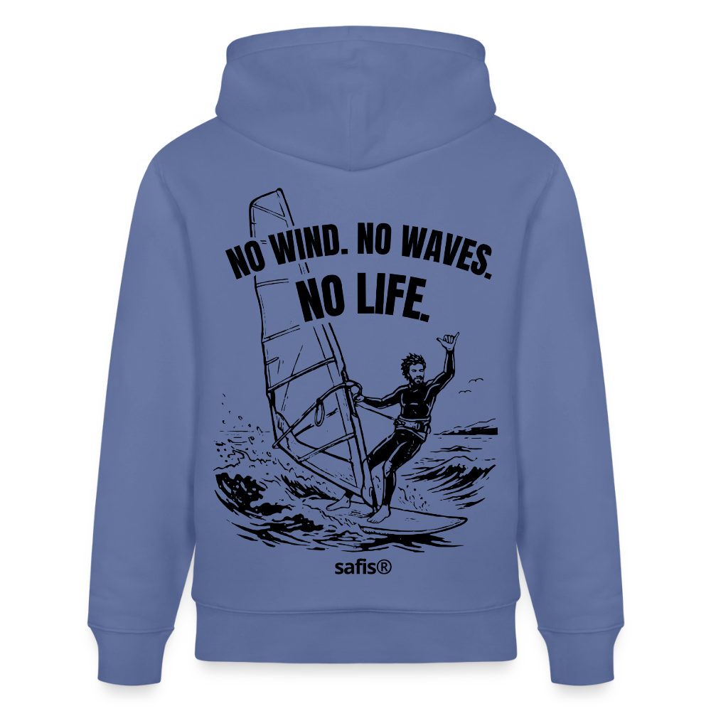 safis Windsurf Bio-Hoodie -no life- Unisex - Blau