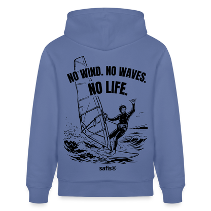 safis Windsurf Bio-Hoodie -no life- Unisex - Blau