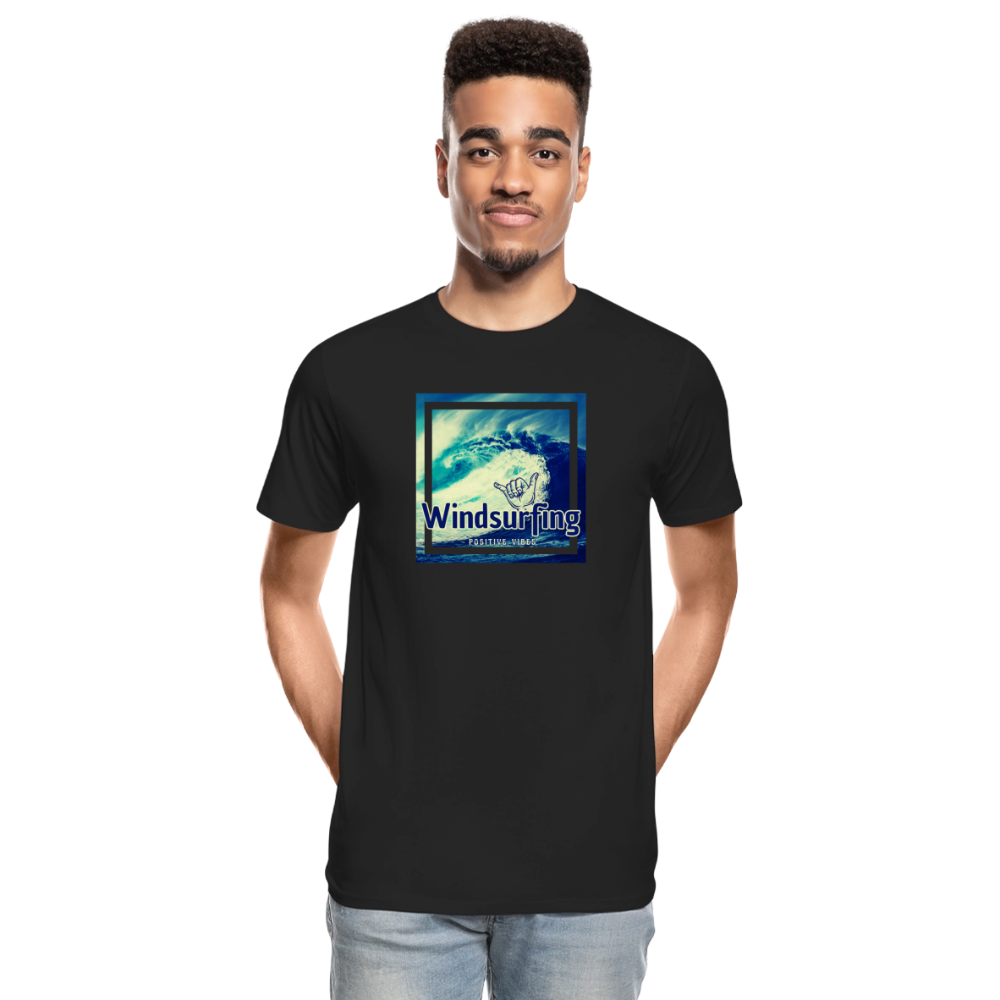 Männer Premium Bio T-Shirt -positive vibes- - Schwarz
