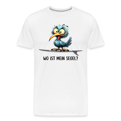 Männer Premium Bio T-Shirt -Wo ist mein Segel?- - Weiß