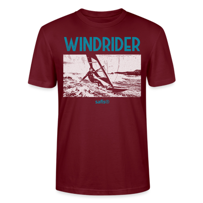 Windsurf T-Shirt safis®  -Windrider- Unisex T-Shirt CRAFTER - Burgunderrot